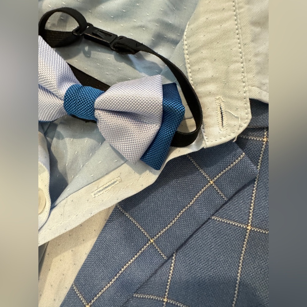 Boys 130cm (6-7 yrs) dress outfit set, blue - Picture 3 of 4